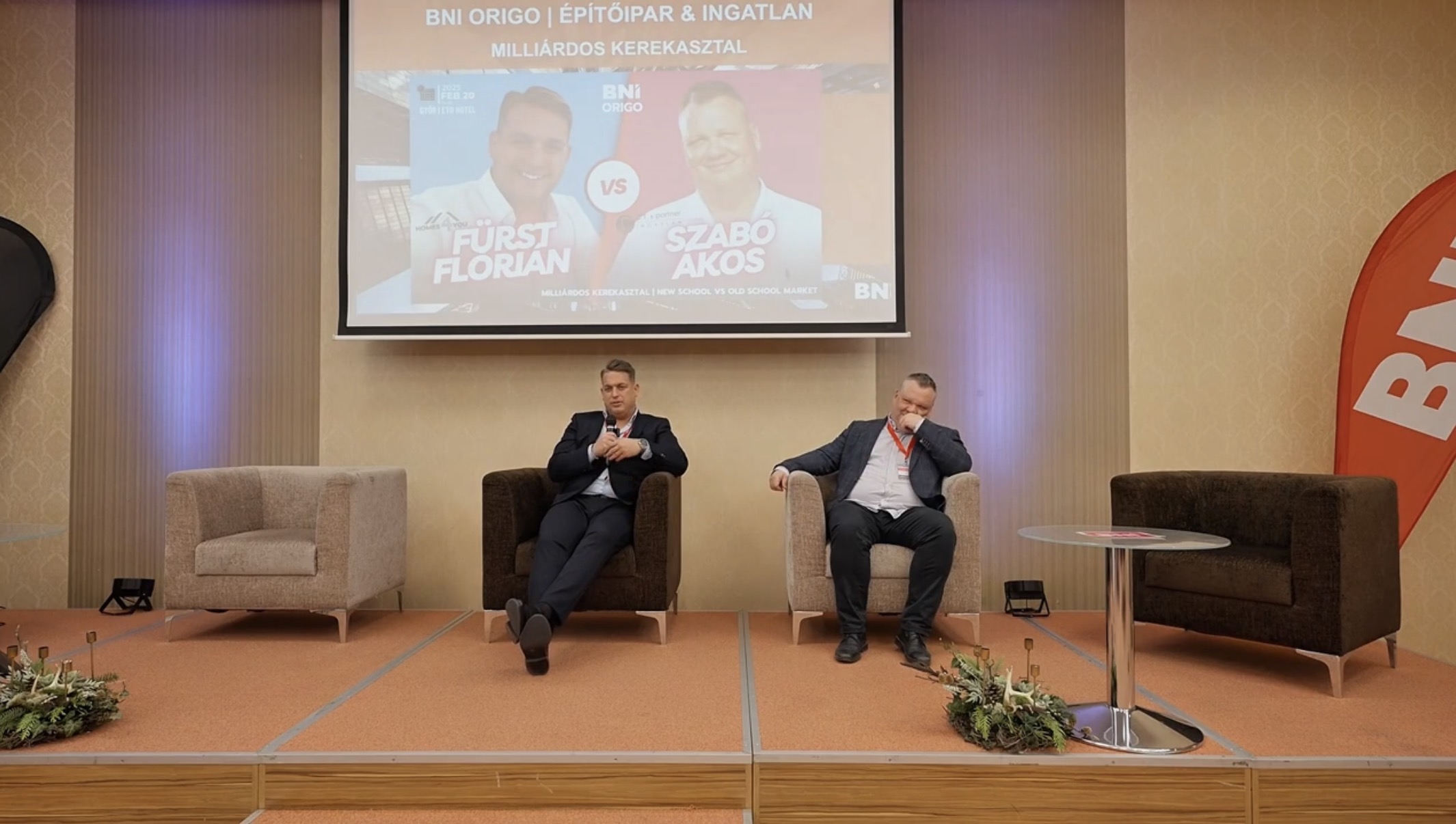 Fürst Flórián meghívott résztvevőként a BNI Origo építőipari és ingatlanos kerekasztalán
